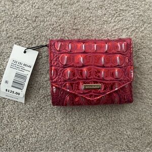 Brahmin Small Veronica Red Dragon Melbourne Leather Trifold Wallet